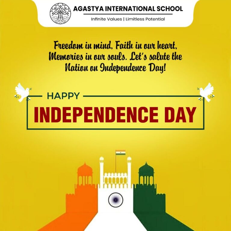 Agastya International School wishes everyone a very happy Independence Day!!