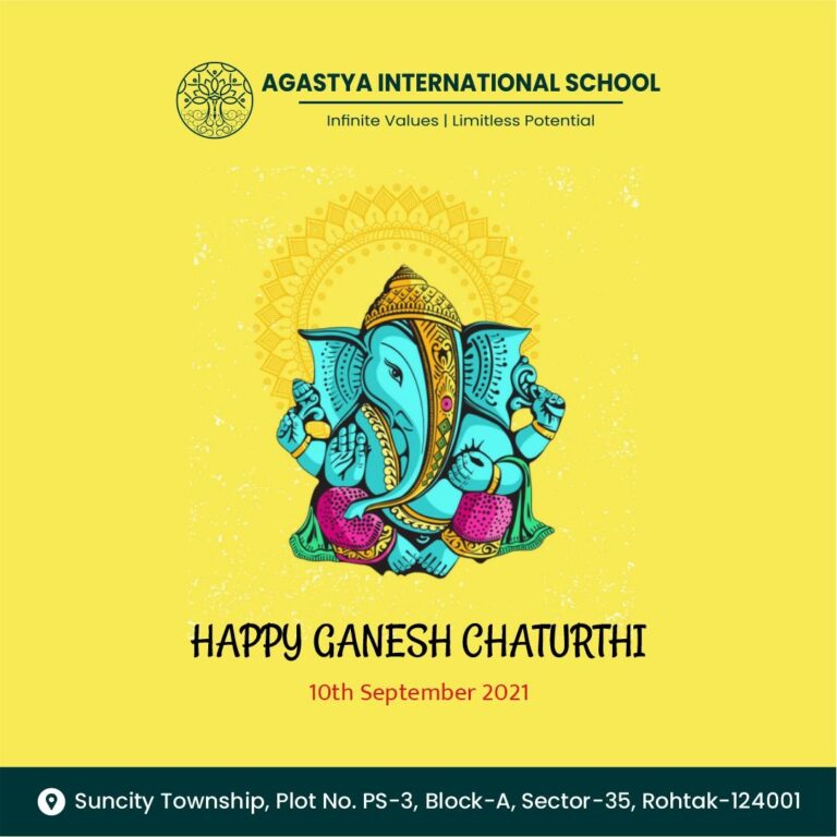 Agastya International School wishes Happy Ganesh Chaturthi to all